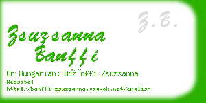 zsuzsanna banffi business card